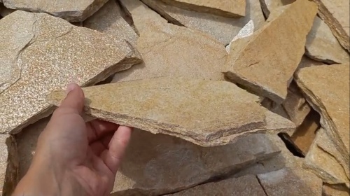 Плитняк златолит жёлтый для фасада 1,5-3 см купить в Обнинску